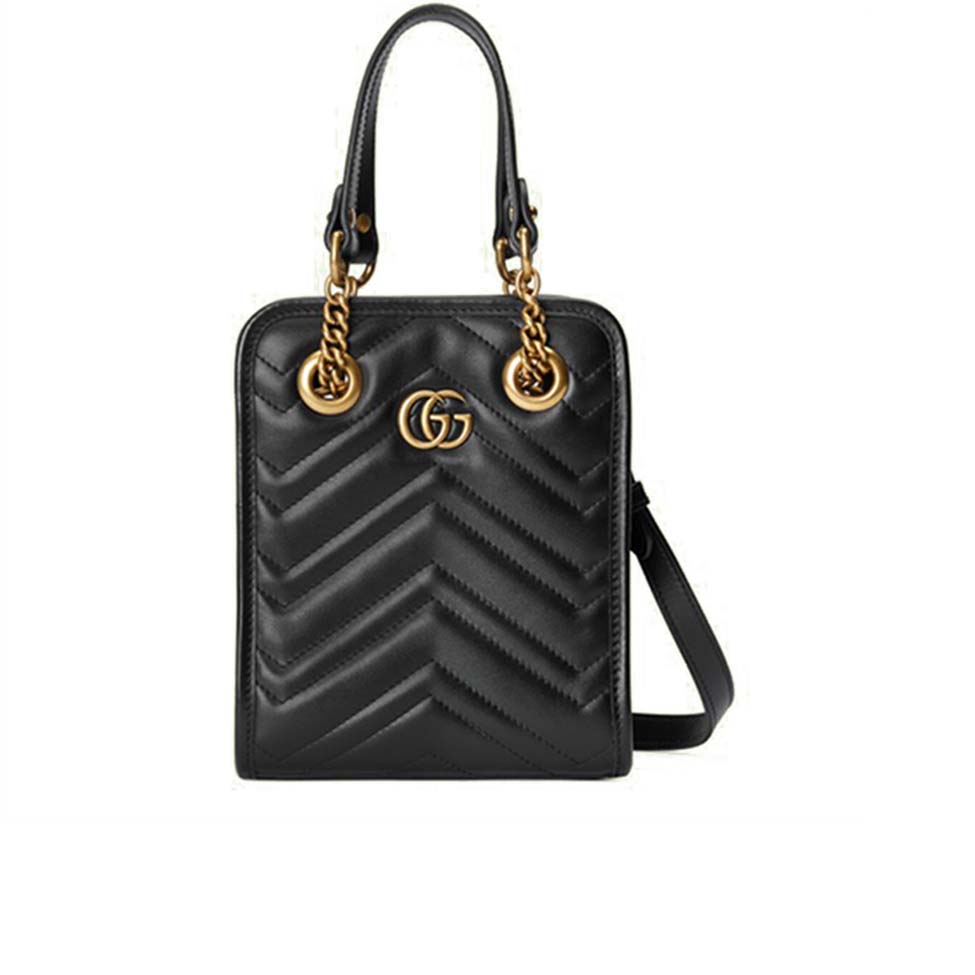 G*u*i gg marmont matelassÉ mini bag 696123 dtdht 1000 (19*16*7cm）